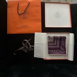 Hermes Purple Scarf Brand New !